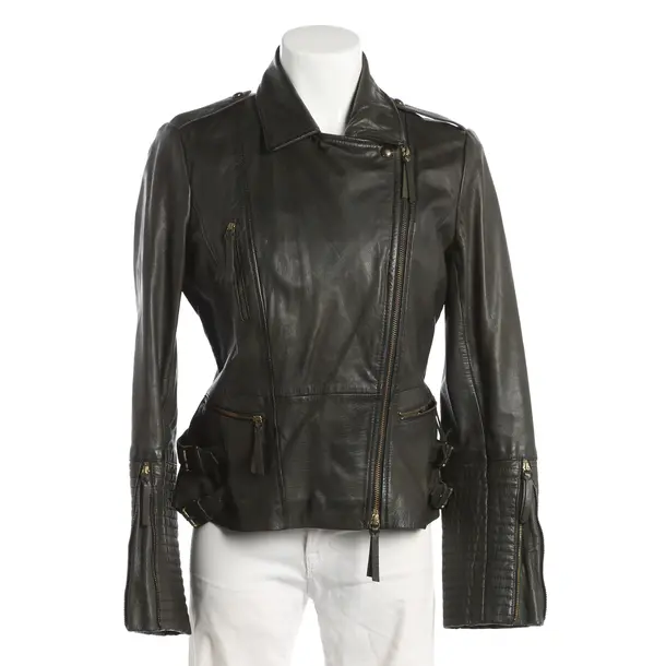 Lederjacke, in Dunkelgrau, Leder, Hugo Boss Orange