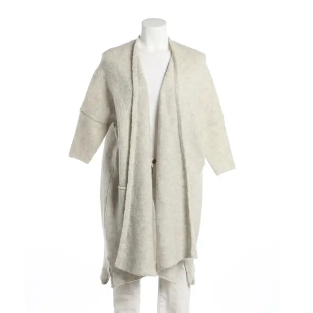 Cardigan, in Light Gray, Wool, American Vintage