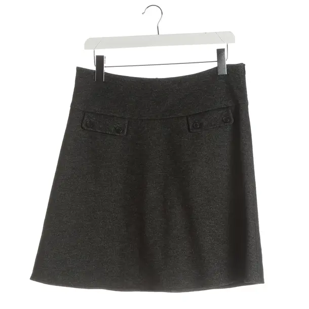 Skirt, in Dark Gray, Wool, Windsor