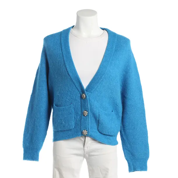 Strickjacke, in Blau, Wolle, Ganni