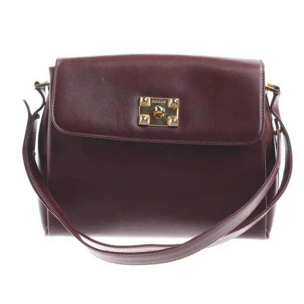 Shoulder Bag, in Bordeaux, Leather, Bally