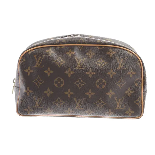 Cosmetic Bag, in Dark Brown, Leather, Louis Vuitton