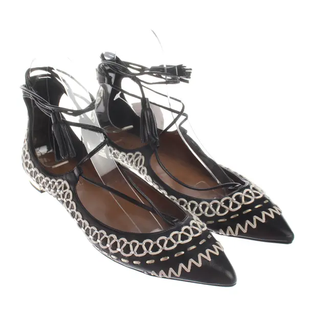 Ballet Flats, in Black, Aquazzura