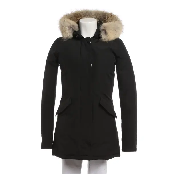 Winter Coat, in Black, Cotton, Woolrich
