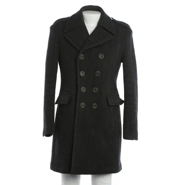 Overcoat, in Gray, Wool, Burberry Brit