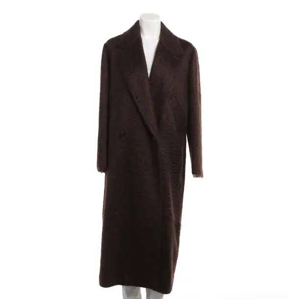 Mid-Season Coat, in Dark Brown, Wool, Dorothee Schumacher