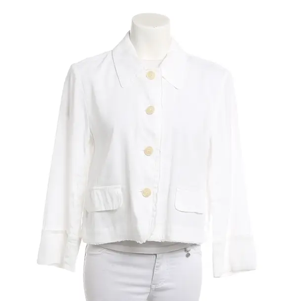 Summer Jacket, in White, Cotton, Marc Cain