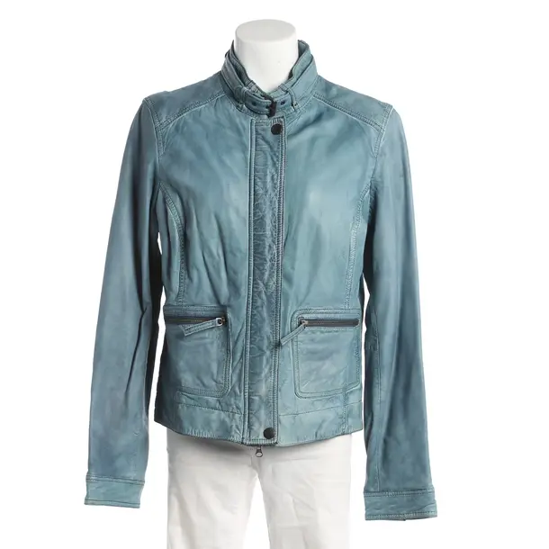 LeatherJacket, in Light Blue, Leather, Marc O'Polo