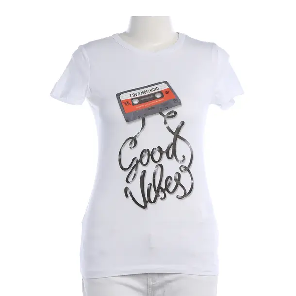 Shirt, in White, Cotton, Love Moschino