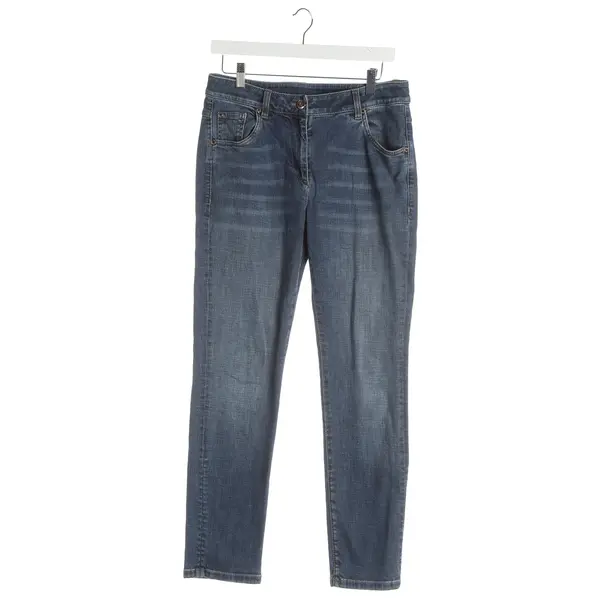 Jeans Straight Fit, in Blau, Baumwolle, Brunello Cucinelli