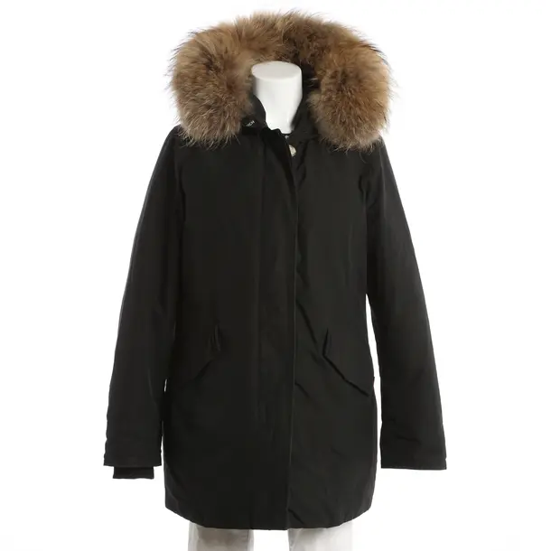 Wintermantel, in Schwarz, Baumwolle, Woolrich