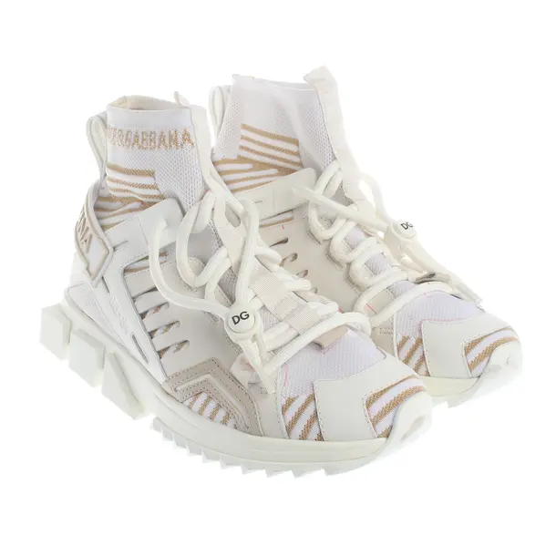 High-Top Sneaker, in Cream, Dolce & Gabbana