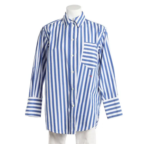 Bluse, in Blau, Baumwolle, Victoria Beckham