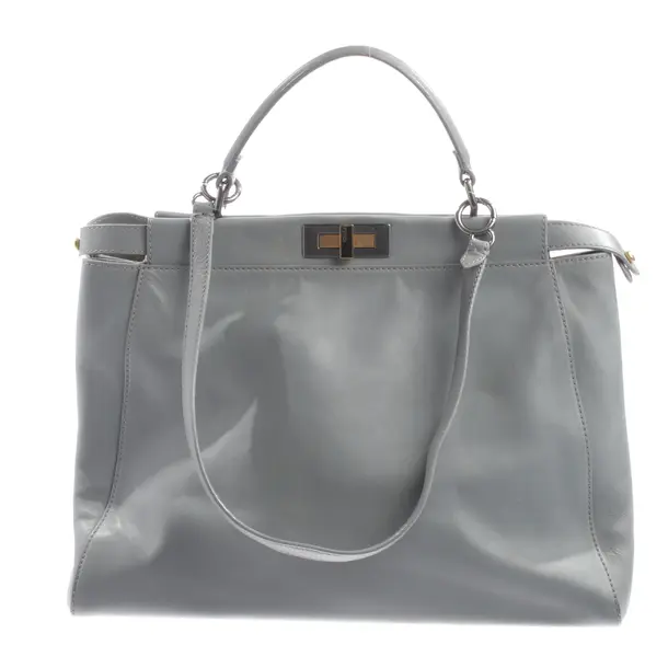 Handtasche, in Grau, Leder, Fendi