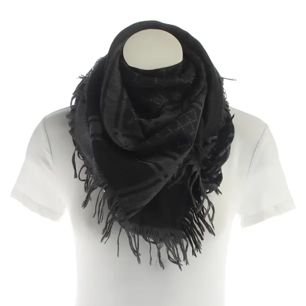 Shawl, in Gray, Wool, Gucci