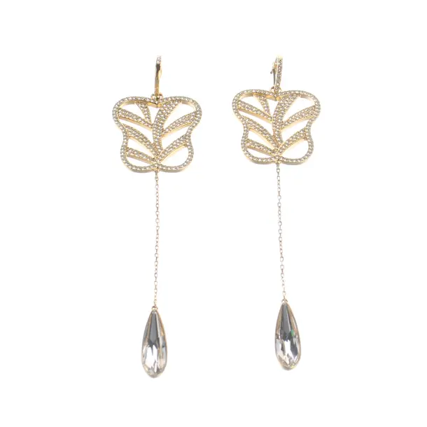 Ohrringe, in Gold, Metall (metallisch, metallisiert), Swarovski