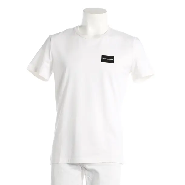 T-Shirt, in Cream, Cotton, Calvin Klein