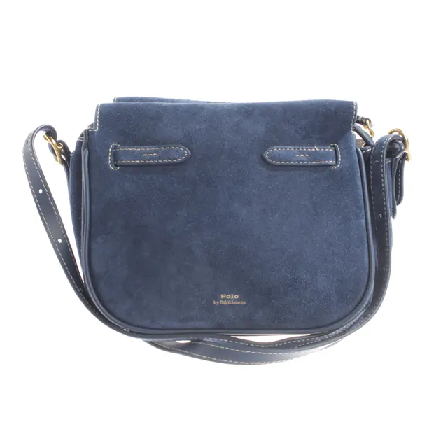 Schultertasche, in Blau, Leder, Polo Ralph Lauren