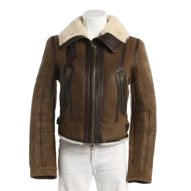 Giacca in pelle, in Marrone, Pelle, Burberry Brit