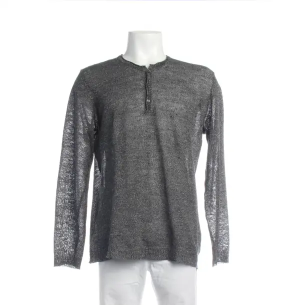 Pullover, in Dunkelgrau, Leinen, Roberto Collina