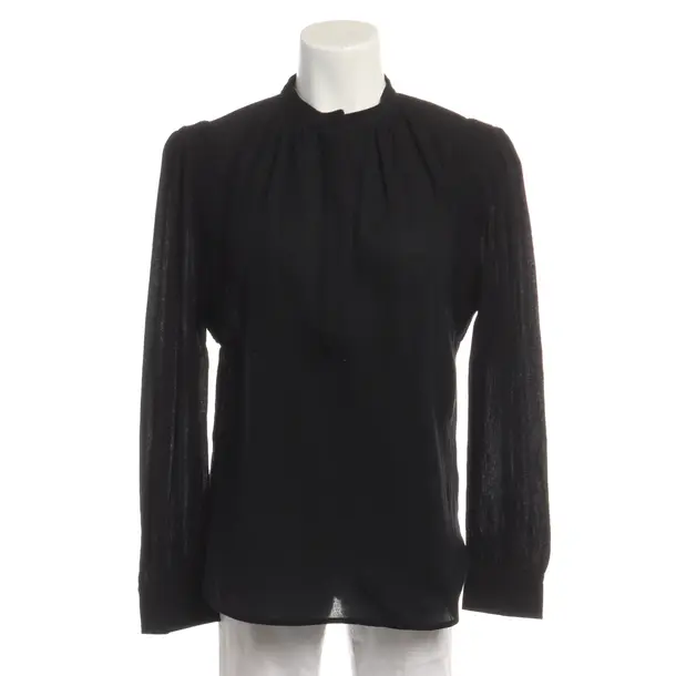 Blouse in Black, Cotton, Closed