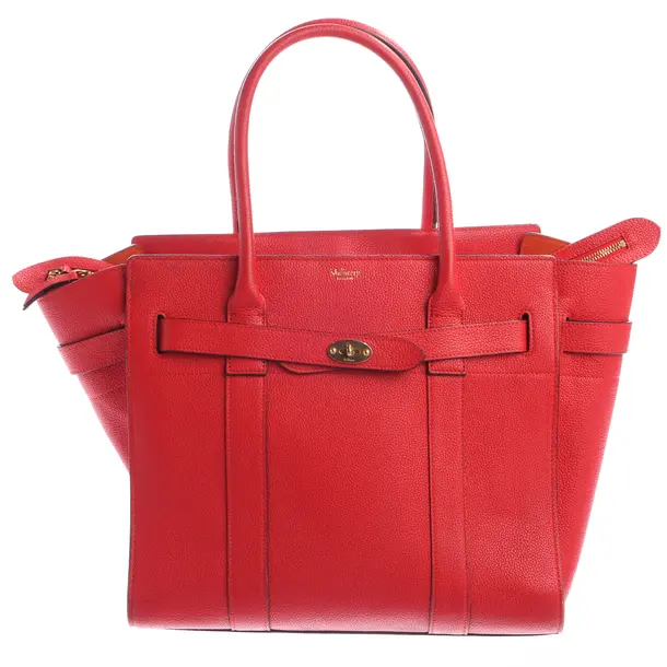 Handbag in Red, Leather, Mulberry