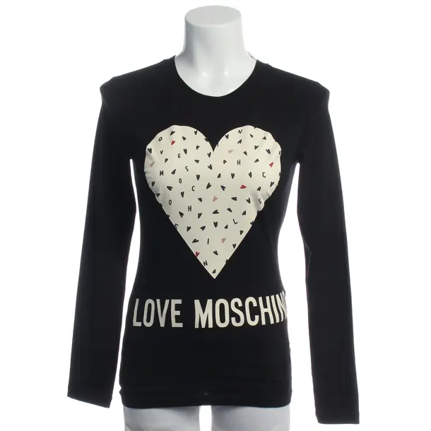 Longsleeve in Schwarz, Baumwolle, Love Moschino