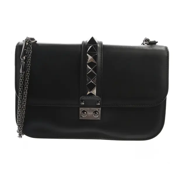 Schultertasche in Schwarz, Leder, Valentino