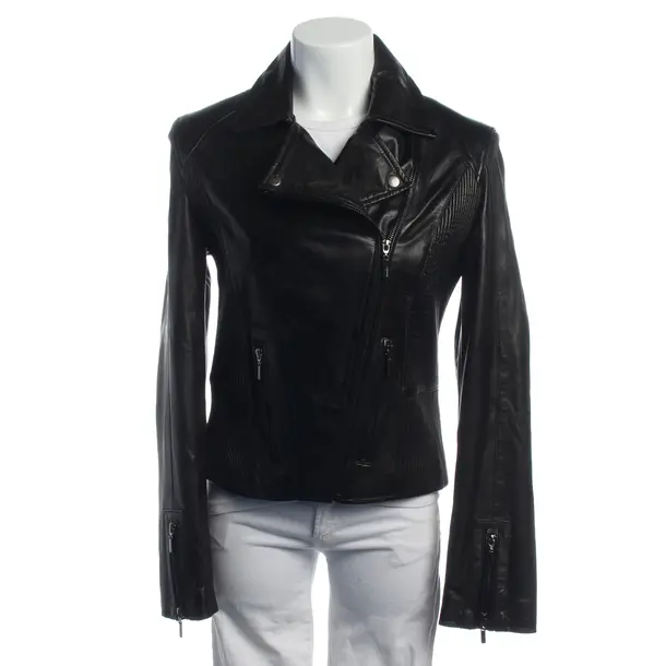 Lederjacke in Schwarz, Leder, NVSCO