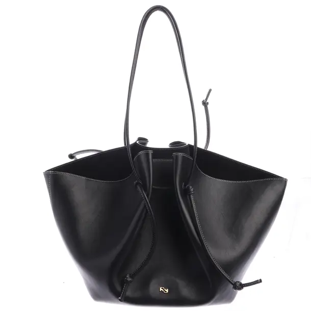 Shoulder Bag in Black, Leather, Yuzefi
