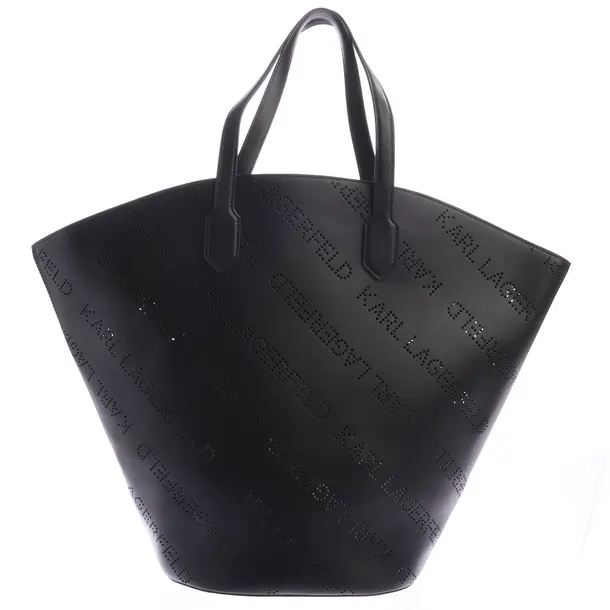 Shopper Bag in Black, Leather, Karl Lagerfeld