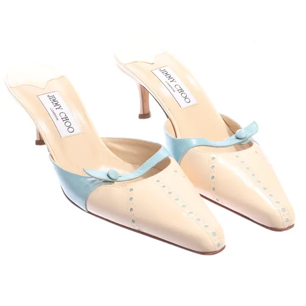 Pantoletten in Weiß, , Jimmy Choo