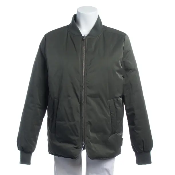 Mid-Season Jacket in Green, Polyester, Closed