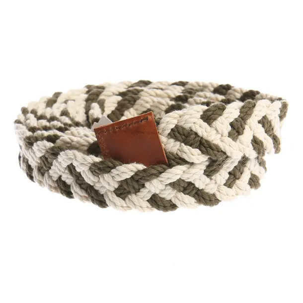 Belt in White, Cotton, Closed