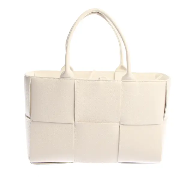 Handbag in White, Leather, Bottega Veneta