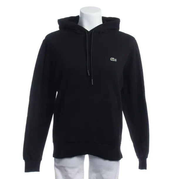 Hoodie in Black, Cotton, Lacoste