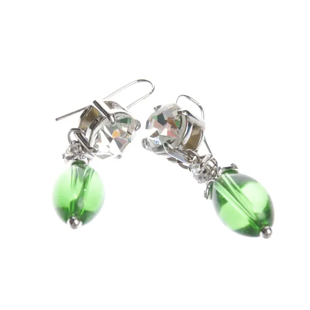 Ohrring in Grün, Metall (metallisch, metallisiert), Miu Miu