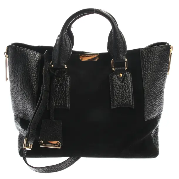 Handbag in Black, Leather, Burberry