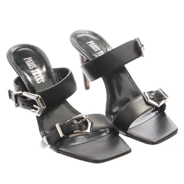 Heeled Sandals in Black, , Paris Texas