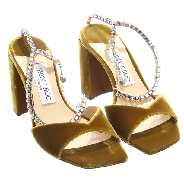 Heeled Sandals in Green, , Jimmy Choo