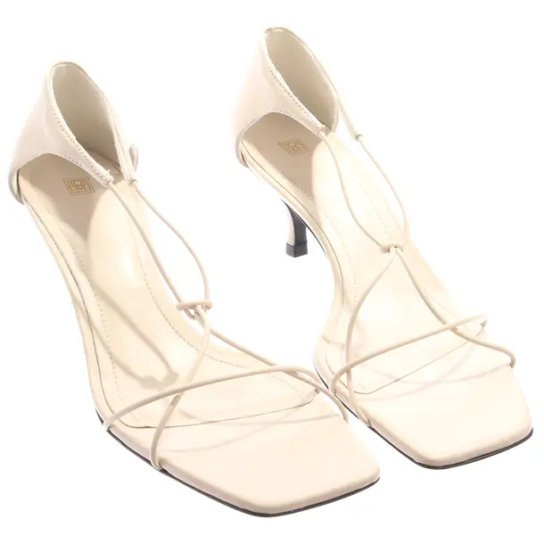 Heeled Sandals in White, , Totême