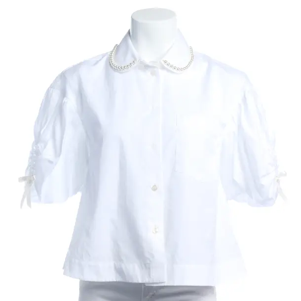 Bluse in Weiß, Baumwolle, Simone Rocha