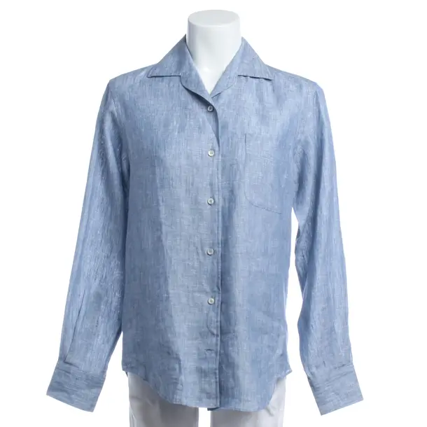 Blouse in Blue, Linen, Loro Piana