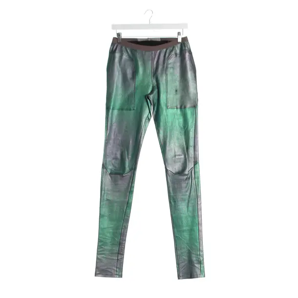 Pants in Green, Leather, Rick Owens