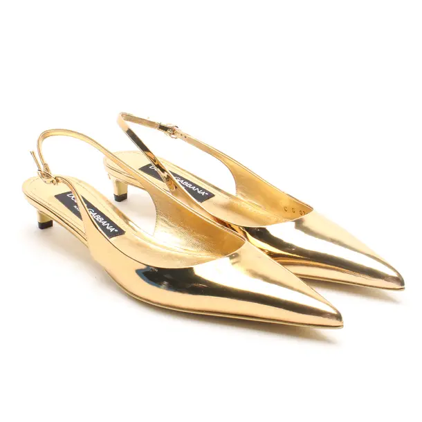 Slingbacks in Metallic, , Dolce & Gabbana