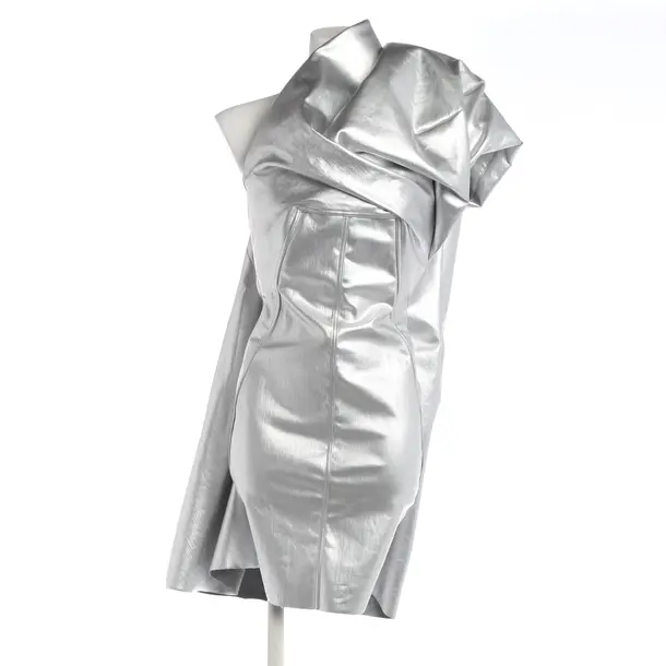 Cocktail Dress in Metallic, Cotton, Rick Owens