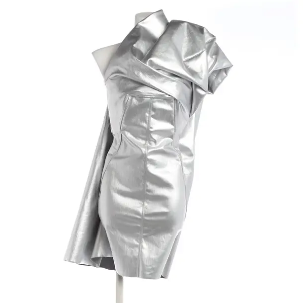Cocktailkleid in Metallic, Baumwolle, Rick Owens
