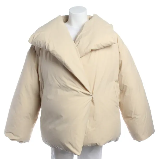 Winter Jacket in White, Cotton, Totême