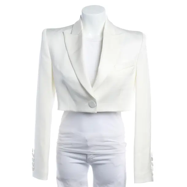 Blazer in White, Acetate, Alex Perry