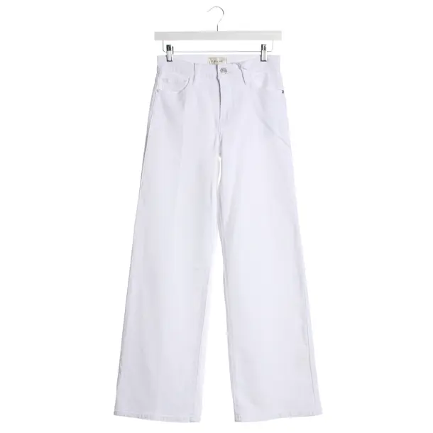 Straight Fit Jeans in White, Cotton, Frame
